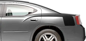 Image of Rear Quarter Retro Hockey Stinger Stripes on the 2006 Dodge Charger