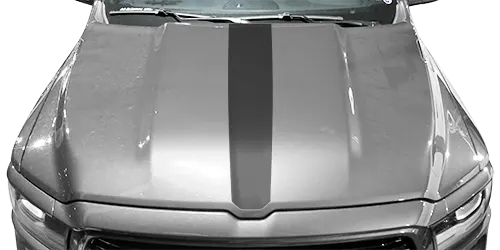 2019-2026 RAM 1500 Hood Center Stripe on vehicle image.