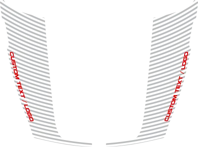 2019-2026 RAM 1500 Hockey Stick Hood Blackout Stripes graphic design style 04 image.