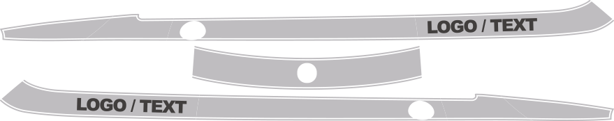 2013-2019 500 Upper Side and Trunk Stripes graphic design style 03 image.