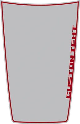 2021-2024 Bronco Sport Center Hood Decal Graphic Blackout graphic design style 04 image.