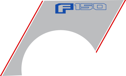 2015-2020 F-150 Bedside Banner Rally Stripes graphic design style 02 image.