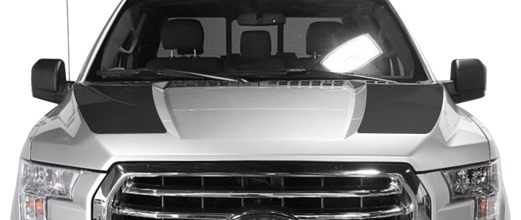 2015-2020 F-150 Hood Cowl Stripes on vehicle image.