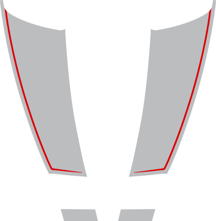 2013-2020 Fusion Hood Side Stripes graphic design style 03 image.