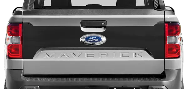 2022-2026 Maverick Main Tailgate Blackout Decal Graphic on vehicle image.