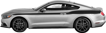 Image of Full Length Upper Body Stripes on the 2015 Ford Mustang