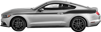 Image of Full Length Upper Side Spikes on the 2015 Ford Mustang