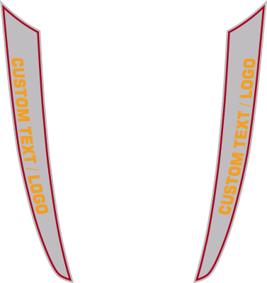 2015-2017 Mustang Hood Side Accent Stripes graphic design style 02 image.