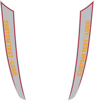 2015-2017 Mustang Hood Side Accent Stripes graphic design style 03 image.