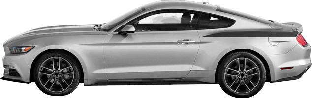 2015-2026 Mustang Rear Quarter Contour Stripes on vehicle image.