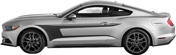 Image of Side Forked Tongue Stripes on the 2015 Ford Mustang