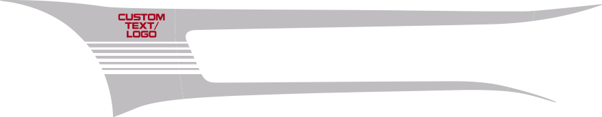 2015-2026 Mustang Side Forked Tongue Stripes graphic design style 05 image.