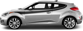 Image of Upper Side Swoosh Stripes on the 2011 Hyundai Veloster