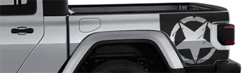 Image of JT Bed Side Bootstrap Stripe Graphics v2 on the 2020 Jeep Gladiator