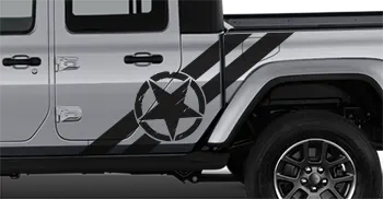 Image of Cab and Bed Side Bar Stripes Graphic on the 2020 Jeep Gladiator