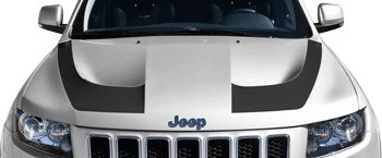 Image of SRT Hood Hockey Stick Stripes on the 2011 Jeep Grand Cherokee