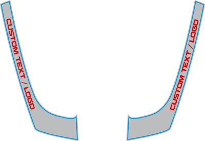 2011-2022 Grand Cherokee SRT Hood Hockey Stick Stripes graphic design style 02 image.