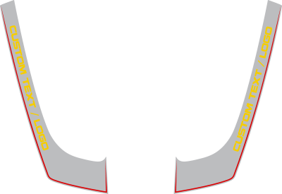 2011-2022 Grand Cherokee SRT Hood Hockey Stick Stripes graphic design style 03 image.