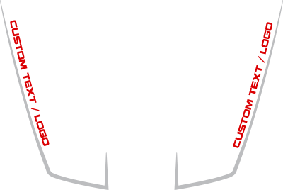 2011-2022 Grand Cherokee SRT Hood Hockey Stick Stripes graphic design style 04 image.