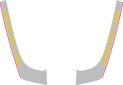 2011-2022 Grand Cherokee SRT Hood Hockey Stick Stripes graphic design style 06 image.