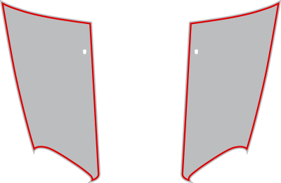 2011-2022 Grand Cherokee SRT Hood Vent Stripes graphic design style 02 image.