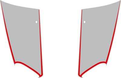 2011-2022 Grand Cherokee SRT Hood Vent Stripes graphic design style 03 image.