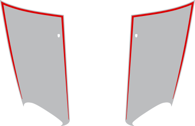 2011-2022 Grand Cherokee SRT Hood Vent Stripes graphic design style 04 image.