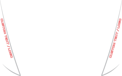 2011-2022 Grand Cherokee SRT Hood Side Blackout Stripes graphic design style 02 image.