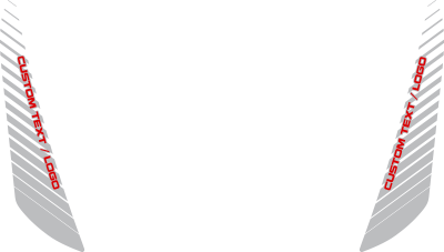 2011-2022 Grand Cherokee SRT Hood Side Blackout Stripes graphic design style 03 image.