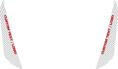 2011-2022 Grand Cherokee SRT Hood Side Blackout Stripes graphic design style 04 image.