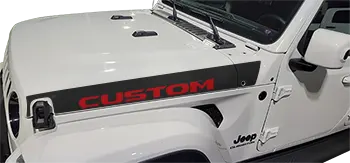 Image of Hood Side Stripe Graphics on the 2018 Jeep Wrangler JL JLU / Gladiator JT