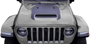Image of Rubicon 392 Mojave Hood Decal Graphic on the 2018 Jeep Wrangler JL JLU / Gladiator JT