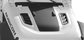 Image of Rubicon Hood Decal Graphic on the 2018 Jeep Wrangler JL JLU / Gladiator JT