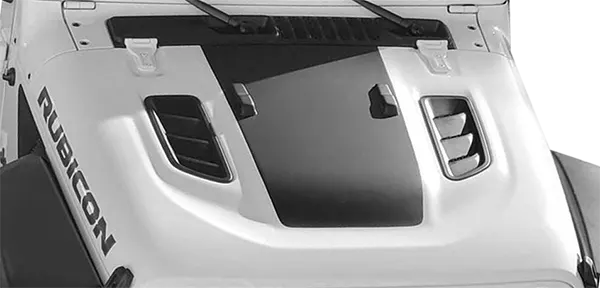 Image of Rubicon Hood Decal Graphic on 2018 Jeep Wrangler JL JLU / Gladiator JT